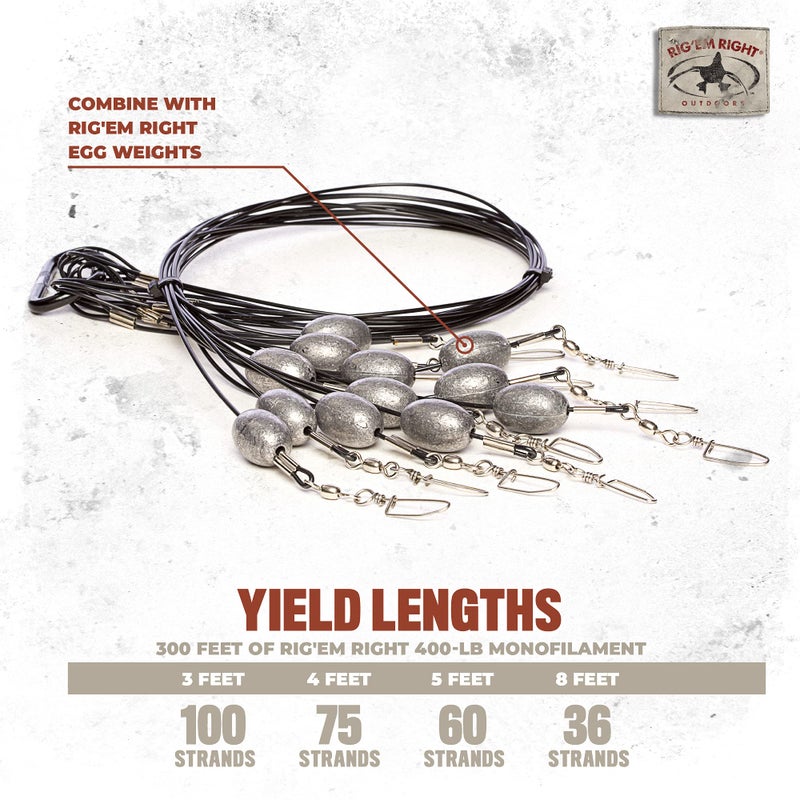 Rig Em Right Rig'Em Right Waterfowl Do-It-Yourself Custom Texas Style Decoy Anchor Rigging System - Build 3-Dozen, Eight Foot Long Rigs - Image 3